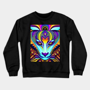 Kosmic Kitty (22) - Trippy Psychedelic Cat Crewneck Sweatshirt